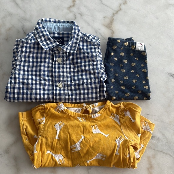 Carter’s 9 Months Baby Girl Bundle - Lot of 3 Pieces - Picture 2 of 11